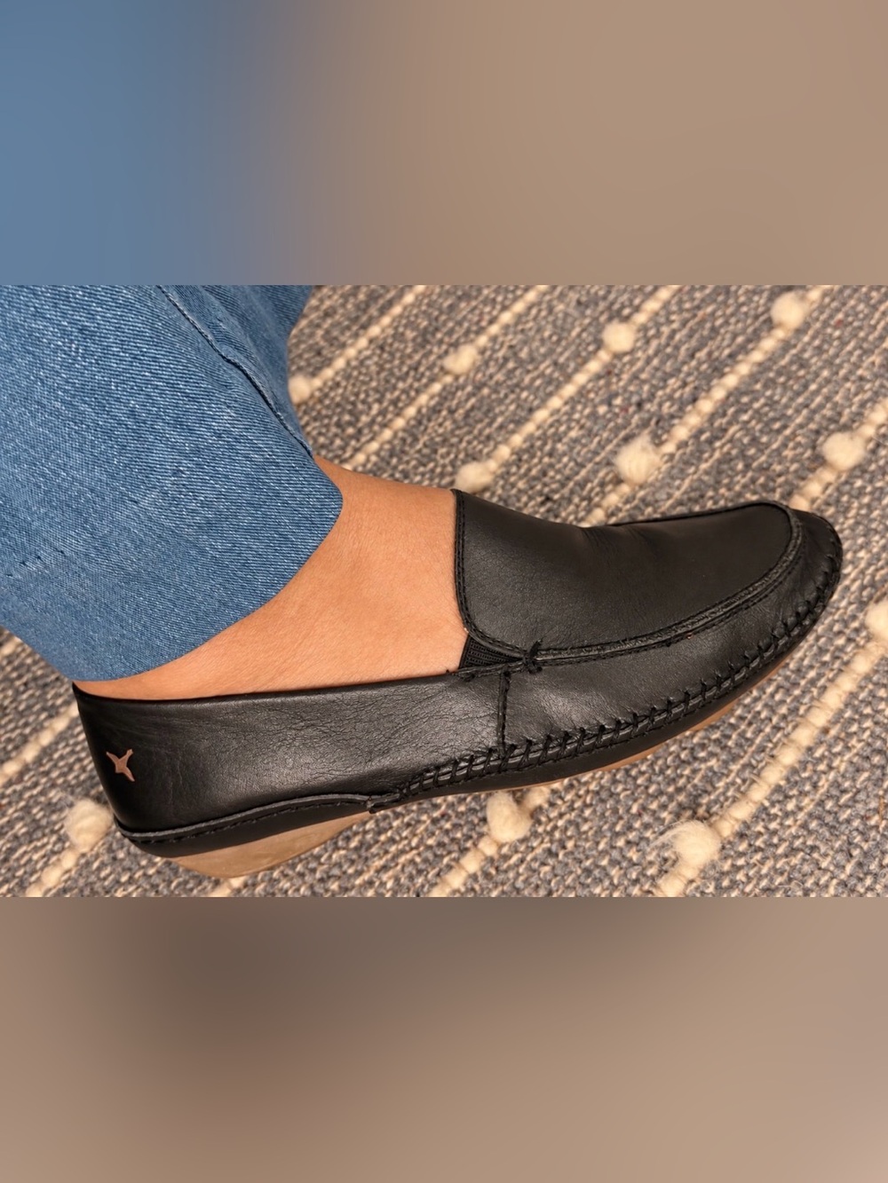 PIKOLINOS Jarez Black Calfskin Leather Slip-On Driving Loafer/Moccasin - Size 8